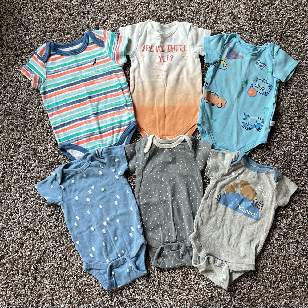 3-6M✨Set of 6 Bodysuit Onesies for Boy
